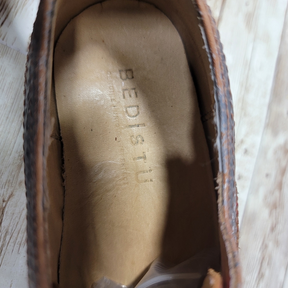 Bed Stu Brown, Pink & Blue Leather Wingtip Oxfords - Picture 8 of 13